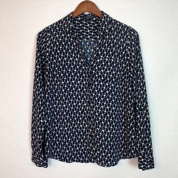 The Limited Tops - The Limited Navy Geometric Print Ashton Shirt